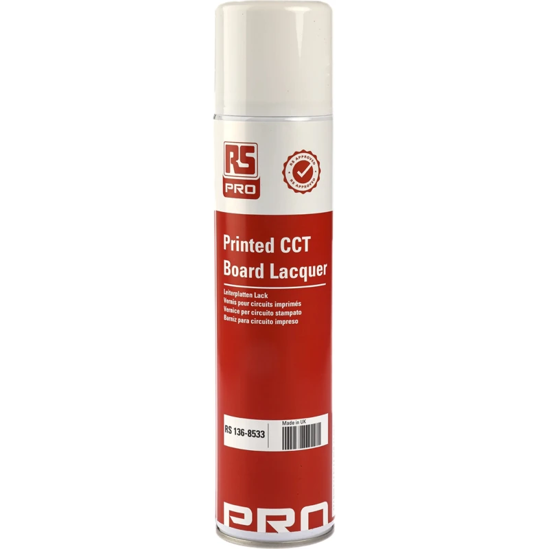 RS PRO Transparent Acrylic PCB Coating for Electrical Circuit Protection 400 ml Aerosol 136-8533