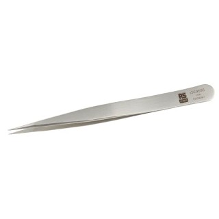 RS PRO 120mm Stainless Steel Fine, Straight Tweezer 136-9695