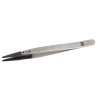 RS PRO 130mm Carbon Fibre Reinforced Plastic Bevel Straight Strong Thick ESD Safe Tweezer 136-9727
