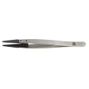 RS PRO 130mm Carbon Fibre Reinforced Plastic Bevel Straight Strong Thick ESD Safe Tweezer 136-9727