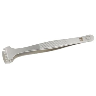 RS PRO 130mm Stainless Steel Bent Tweezer 136-9746