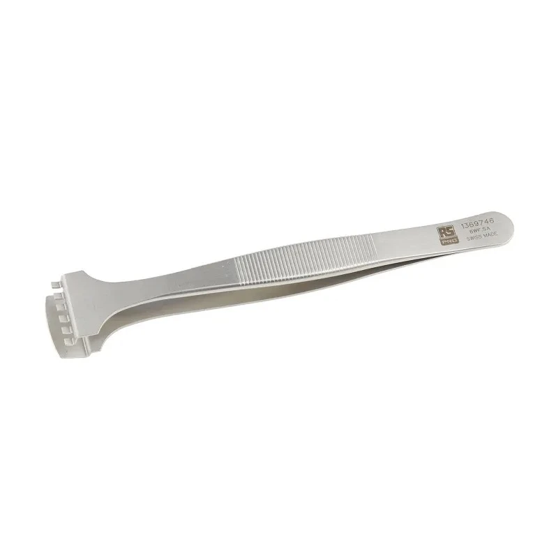 RS PRO 130mm Stainless Steel Bent Tweezer 136-9746