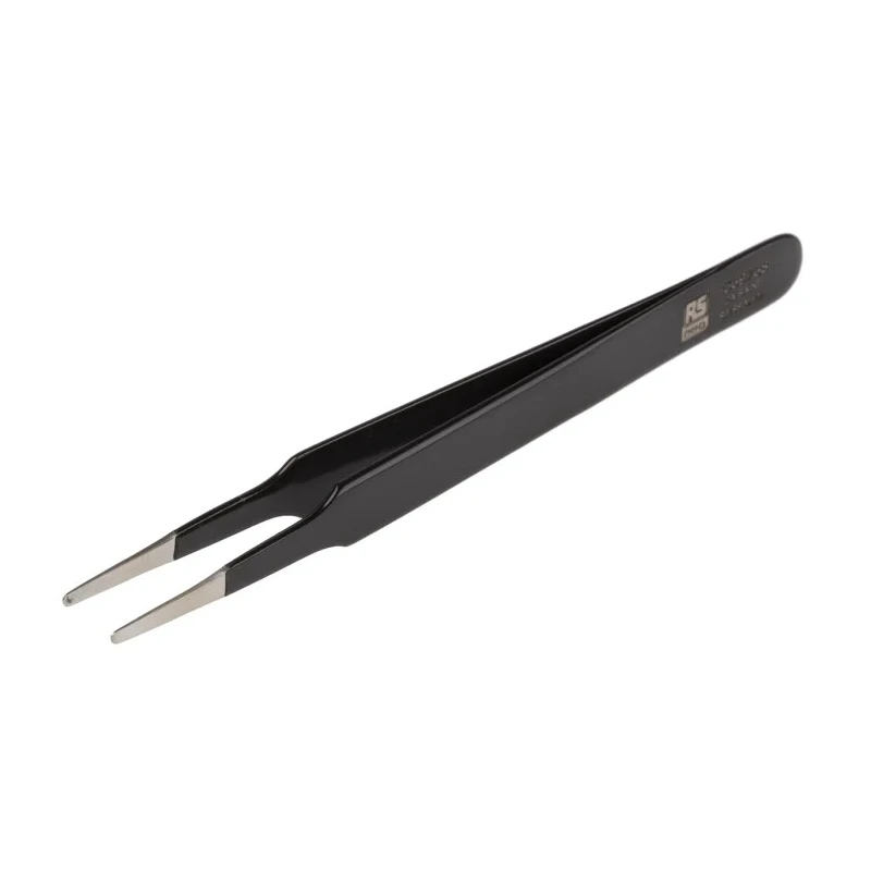 RS PRO 120mm Stainless Steel ESD Safe Tweezer 136-9768