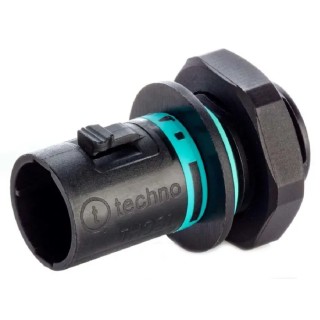 RS PRO TeePlug Series Panel Mount Tee Plug Male Screw 2-Pole 10A 400V IP68 136-9903