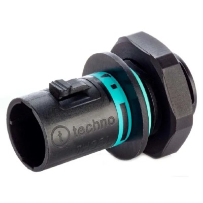 RS PRO TeePlug Series Panel Mount Tee Plug Male Screw 2-Pole 10A 400V IP68 136-9903