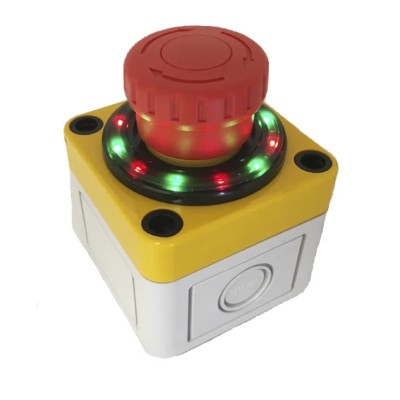 APEM A02ES-H Series Twist Release Emergency Stop Push Button Panel Mount 22mm Cutout 2 NO/2 A02ESH3B112IX0+PEA01+QH22L28RGC