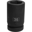 RS PRO 36 mm Deep Impact Socket 1 in Drive Chrome Molybdenum Steel Blackened Finish 137-0942