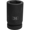 RS PRO 36 mm Deep Impact Socket 1 in Drive Chrome Molybdenum Steel Blackened Finish 137-0942