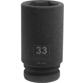 RS PRO Deep Impact Socket 33 mm Socket Size 19.05 mm Drive, Chrome Molybdenum Steel Blackened Finish 137-0932