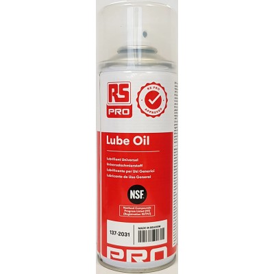 RS PRO 400 ml General Purpose Multi-Purpose Lubricant and Aerosol Multi-Purpose Oil for Food and Industrial 137-2031