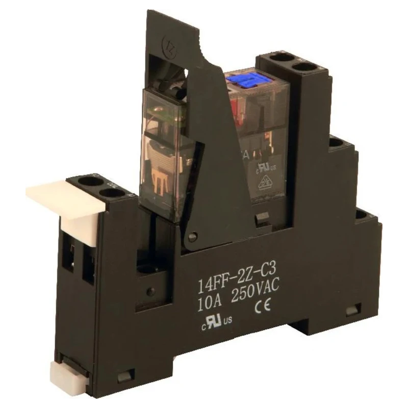 Hongfa Europe GMBH Electromechanical Interface Relay DIN Rail Mount 12V DC Coil DPDT 8A 2RMTFL-12-3