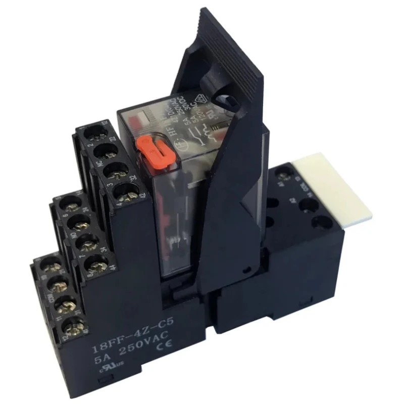 Hongfa Europe GMBH 4RM Series 110V AC Coil 4PDT 5A Electromechanical Interface Relay DIN Rail Mount 4RM-110A-5