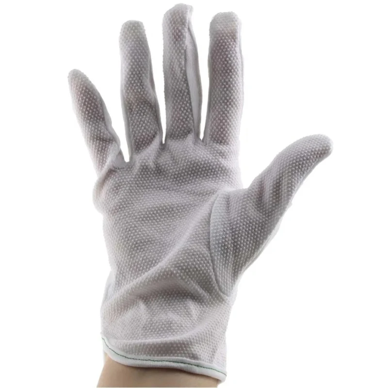 Portwest White Cotton Work Gloves Size 9 with Latex, Nitrile, Polyurethane, PVC Coating A080WHR