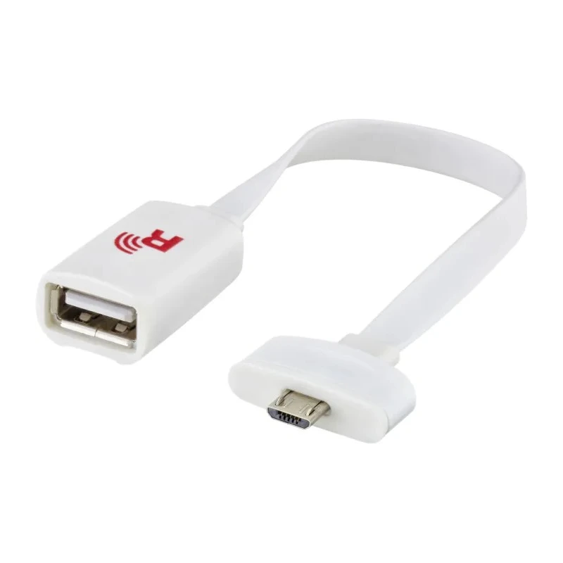 Rosenberger USB 2.0 Female USB Type A to Male Micro USB Type B Cable White 1m L99-M0015-150-A