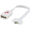 Rosenberger USB 2.0 Female USB Type A to Male Micro USB Type B Cable White 1m L99-M0015-150-A