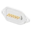 Rosenberger MultiMag 6 Straight Panel 6 Way Magnetic Connector Brass Contact Solder M9K702-299L