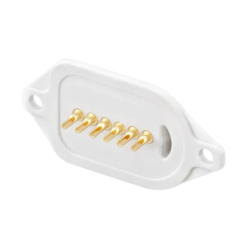 Rosenberger MultiMag 6 Straight Panel 6 Way Magnetic Connector Brass Contact Solder M9K702-299L