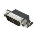 Amphenol Communications Solutions 15 Way Right Angle 2.74 mm Pitch Plug-in D-Sub Connector with Screw Male D15P33E6GX00LF