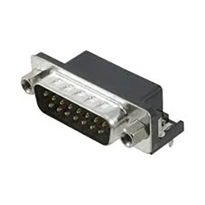 Amphenol Communications Solutions 15 Way Right Angle 2.74 mm Pitch Plug-in D-Sub Connector with Screw Male D15P33E6GX00LF