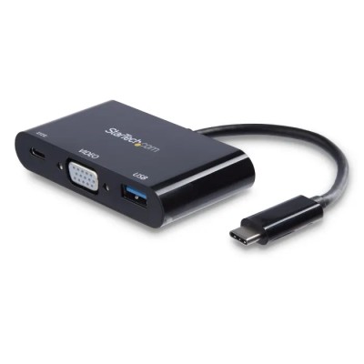 StarTech.com USB-C Docking Station with VGA 2048 x 1280 Pixel Resolution, USB 3.0 Port, Thunderbolt 3 Compatible CDP2VGAUACP