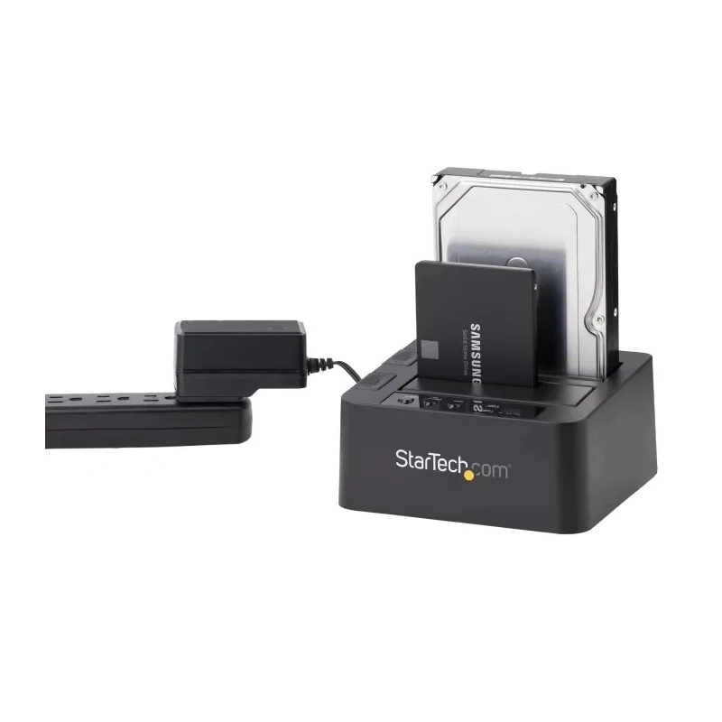 StarTech.com USB 2.5 inch, 3.5 inch Hard Drive Docking Station Dual Bay SATA III eSATA USB 3.0 147 x 132 x 70 mm SDOCK2U33RE