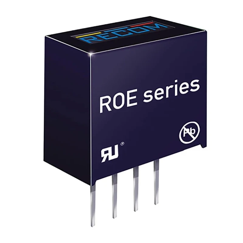 Recom 1W Through Hole DC/DC Converter 5V DC Output 200mA 3.63V DC Input SIP-4 ROE-3.305S
