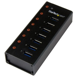 StarTech.com 7 Port USB 3.0 USB Hub with AC Adapter Powered Compact Design ST7300U3M