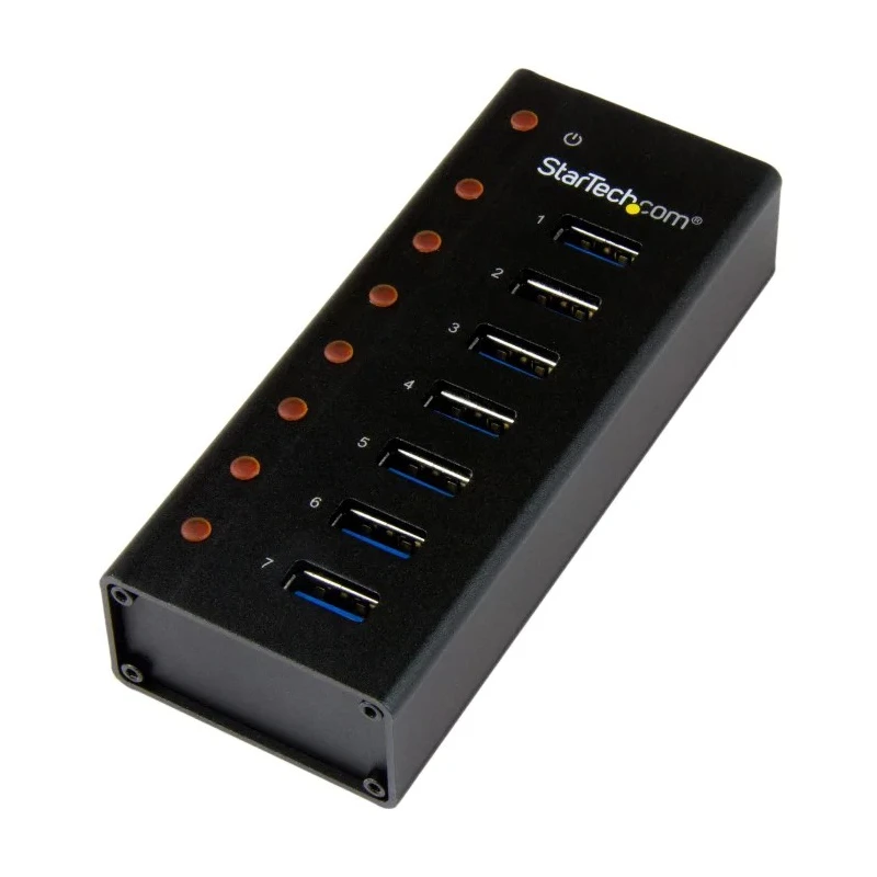 StarTech.com 7 Port USB 3.0 USB Hub with AC Adapter Powered Compact Design ST7300U3M