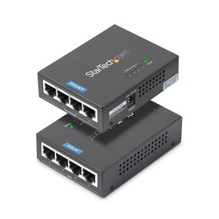 StarTech.com  RJ45 Ethernet Switch, 4 Ports, Full Duplex, 2Gbps Data Rate, 100m Transfer Distance, Steel Enclosure