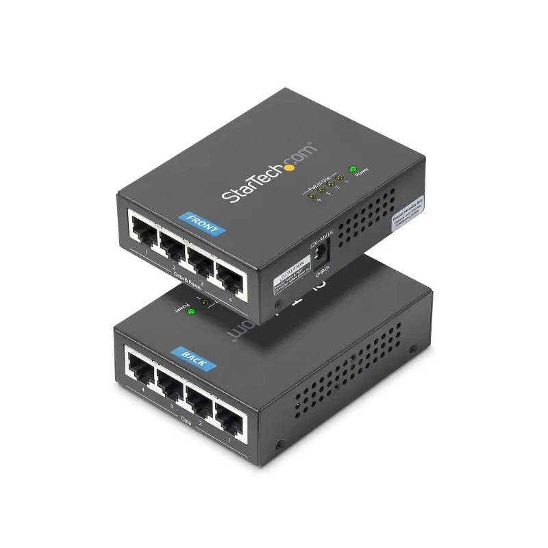 StarTech.com  RJ45 Ethernet Switch, 4 Ports, Full Duplex, 2Gbps Data Rate, 100m Transfer Distance, Steel Enclosure