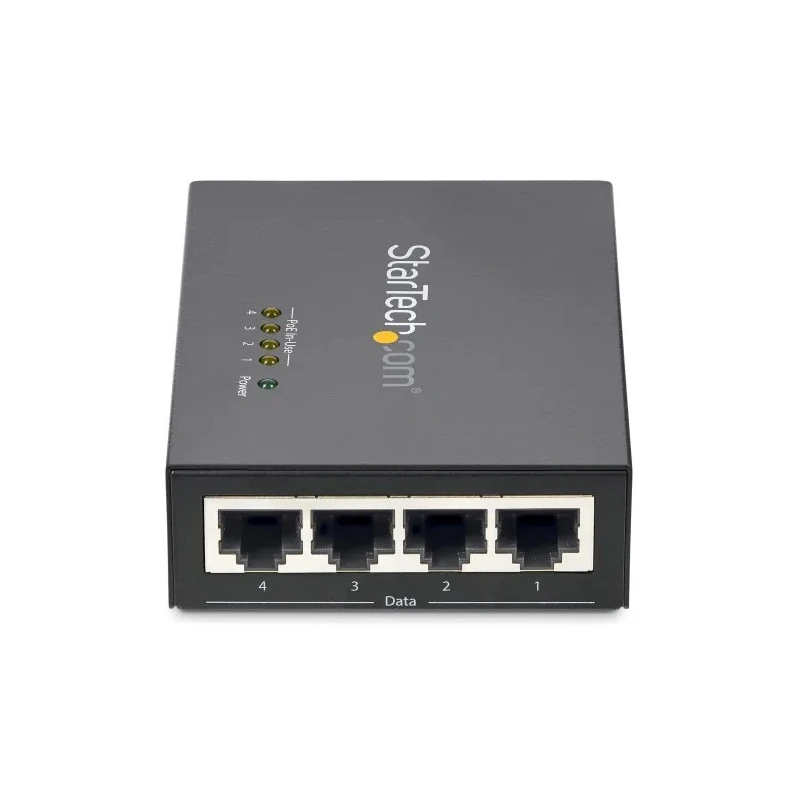 StarTech.com  RJ45 Ethernet Switch, 4 Ports, Full Duplex, 2Gbps Data Rate, 100m Transfer Distance, Steel Enclosure