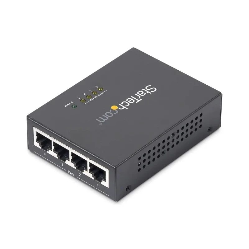 StarTech.com  RJ45 Ethernet Switch, 4 Ports, Full Duplex, 2Gbps Data Rate, 100m Transfer Distance, Steel Enclosure
