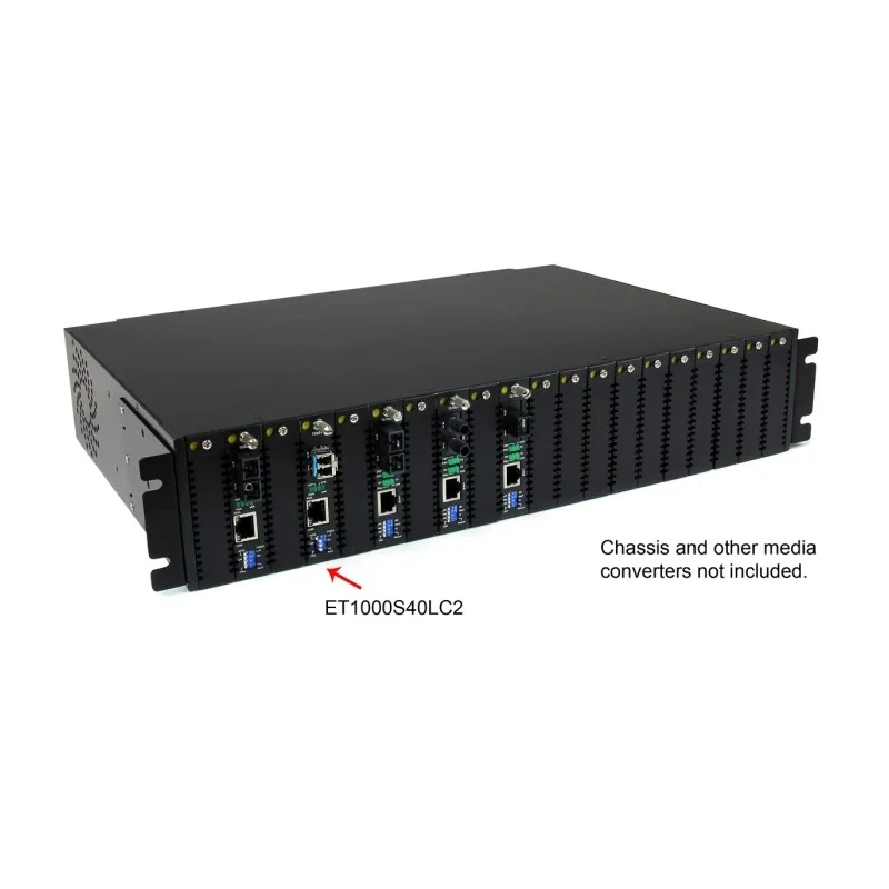 StarTech.com Gigabit LC RJ45 Single Mode Fibre Media Converter 2 Ports 40 km ET1000S40LC2