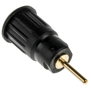 Staubli Black Female Banana Socket, Press Fit Termination, 4 mm Connector, 1000V, 24A, Gold Plated Contact 23.3130-21