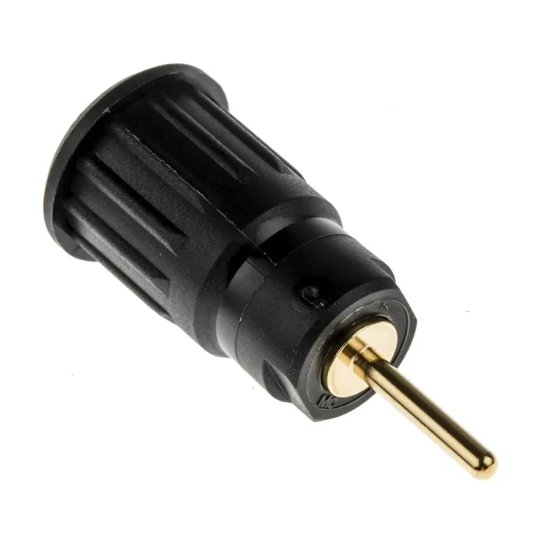 Staubli Black Female Banana Socket, Press Fit Termination, 4 mm Connector, 1000V, 24A, Gold Plated Contact 23.3130-21