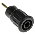 Staubli Black Female Banana Socket, Press Fit Termination, 4 mm Connector, 1000V, 24A, Gold Plated Contact 23.3130-21