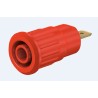 Staubli Red Female Banana Socket 4 mm Connector, Press Fit Termination, 1000 V, 24 A, Gold Plated 23.3120-22