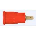 Staubli Red Female Banana Socket 4 mm Connector, Press Fit Termination, 1000 V, 24 A, Gold Plated 23.3120-22