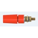 Staubli Red Female Banana Socket 4 mm Connector Bolt Termination 600V 32A Gold Plating 23.3050-22