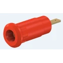 Staubli Red Female Banana Socket 2 mm Connector Press Fit Termination 600V 10A Gold Plating 65.9099-22
