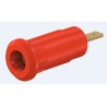Staubli Red Female Banana Socket 2 mm Connector Press Fit Termination 600V 10A Gold Plating 65.9099-22