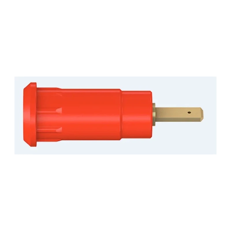 Staubli Red Female Banana Socket 2 mm Connector Press Fit Termination 600V 10A Gold Plating 65.9099-22