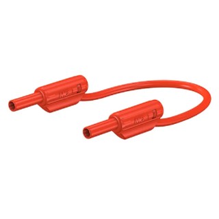 Staubli Connector Test Lead 10A, 600V, Red, 1 m Lead Length 65.9179-100-22
