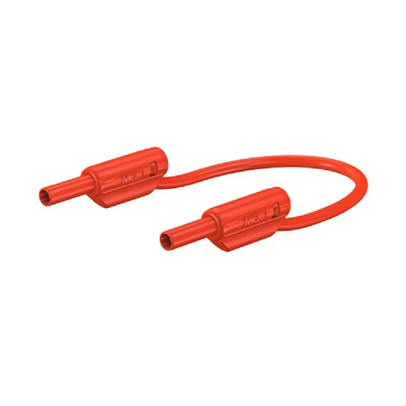 Staubli Connector Test Lead 10A, 600V, Red, 1 m Lead Length 65.9179-100-22