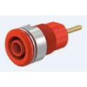 Staubli Red Female Banana Socket, 4 mm Connector, Screw Termination, 1000 V, 24 A, Gold Plating 23.3010-22