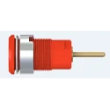 Staubli Red Female Banana Socket, 4 mm Connector, Screw Termination, 1000 V, 24 A, Gold Plating 23.3010-22
