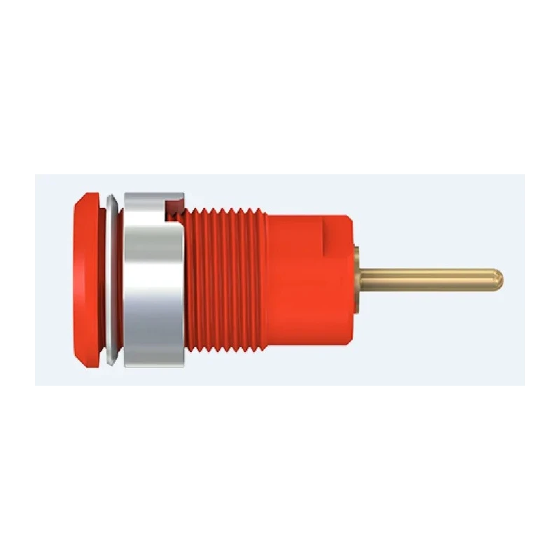 Staubli Red Female Banana Socket, 4 mm Connector, Screw Termination, 1000 V, 24 A, Gold Plating 23.3010-22