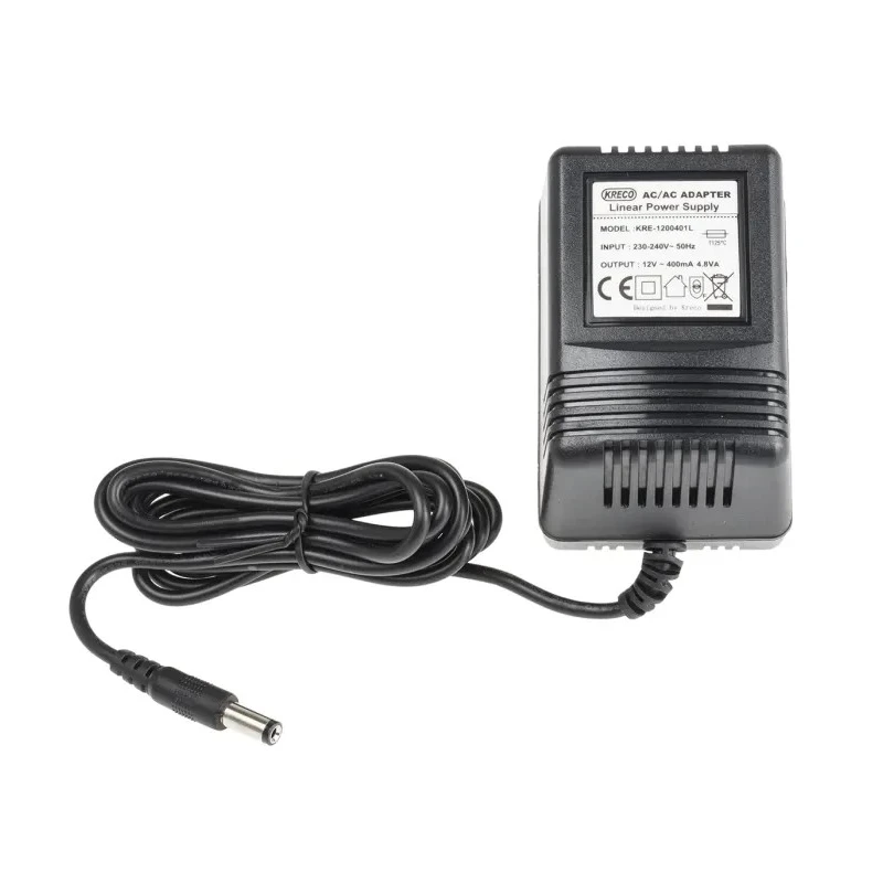 RS PRO 2.1 x 5.5 x 12 mm Centre Positive AC/AC Adapter Type G Plug 5 W 12V AC Output 400 mA 139-1765