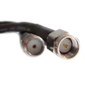 Siretta SMA Series LLC100A Coaxial Cable 3 m Length, 50 Ω, Solid Copper Conductor, PVC Black Jacket LLC100A