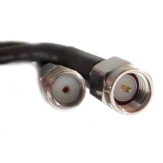 Siretta SMA Series LLC100A Coaxial Cable 3 m Length, 50 Ω, Solid Copper Conductor, PVC Black Jacket LLC100A